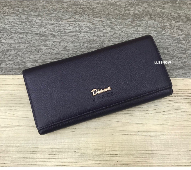 黛安娜 真皮長夾 翻蓋拉鍊零錢袋 多卡層 女夾