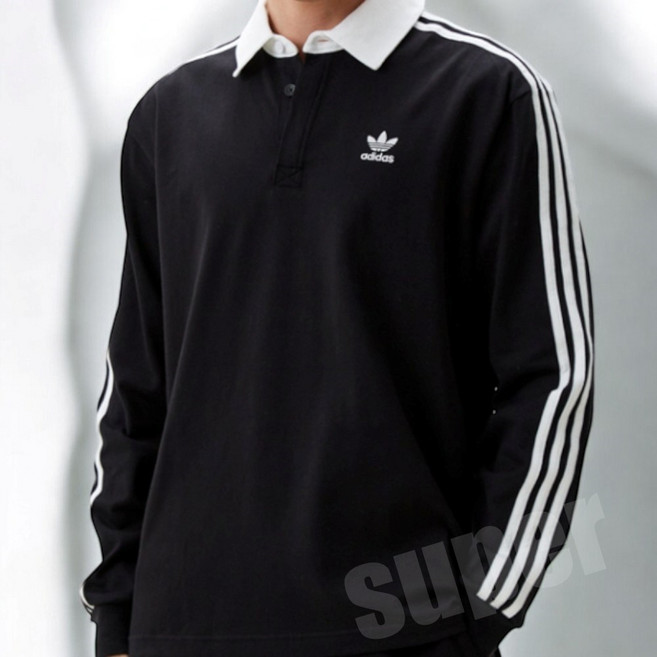 아디다스 Originals 아디컬러 RugbyPolo Longsleeve BK_KR IZ4806 + 파우치