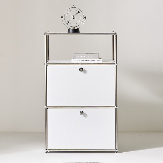 파스코 모듈 3단630수납장 YJ-P814 모듈수납장, YJ-P814화이트+전선홀1개추가