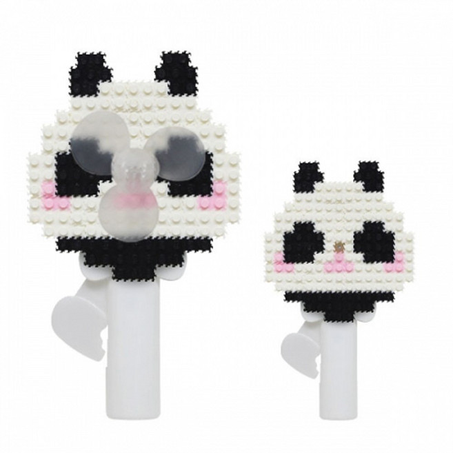 툭툭블럭 동물 캐릭터 손 선풍기 만들기 시리즈 수동 선풍기 디폼 나노 블럭, 1개