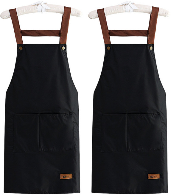 인트홈 방수 앞치마, 블랙, 2개