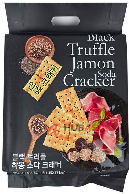 블랙 트러플 하몽 소다 크래커 맛있는 간식 만능 안주, 1개, 294g