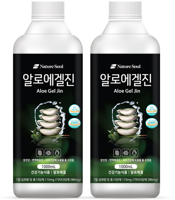 두리농산 알로에겔 진, 1L, 2개