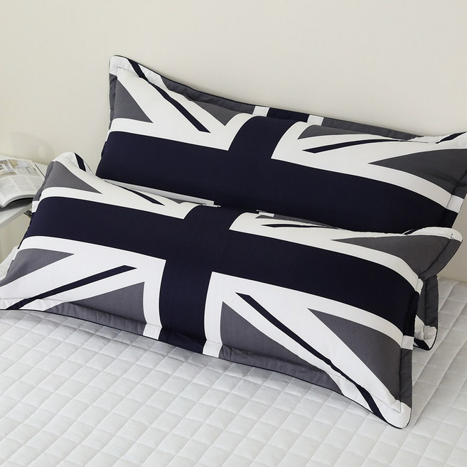 유니언잭 영국국기 순면 등쿠션커버 헤드쿠션커버, 등쿠션커버_그레이