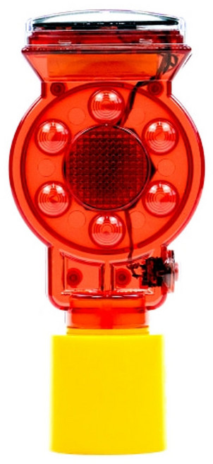 태양열 경고등 LED 도로 유도등 지시등 고라니 퇴치, 기타색, 1개, 파이프용B