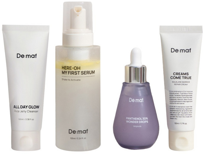 DEMAF 장벽튼튼 루틴 플러스 세트 만능기초155ml + 판테놀55ml 크림50ml 젤리클렌저 100ml, NONE, 1개