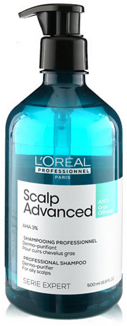 로레알 스칼프 어드밴스드 안티 오일리니스 샴푸 500ML, 1개