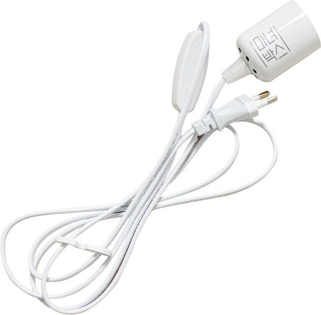 마녀박스 식물등 소켓 E26 도자기 조명 전구소켓 전등 코드 2.5m, 행잉 소켓 E26, 1개