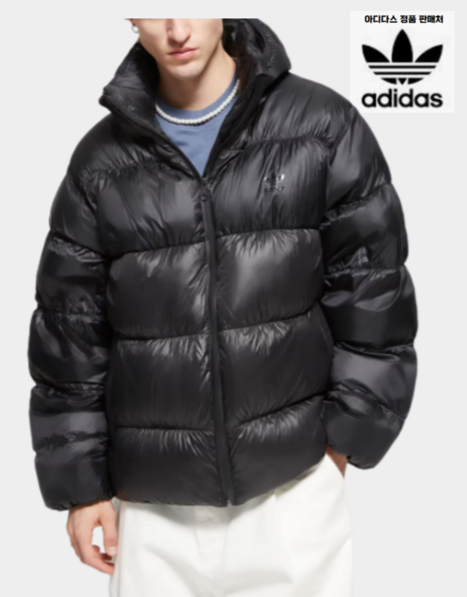 아디다스 덕다운 패딩 점퍼 숏패딩 블랙 Adicolor Down Regen Jacket