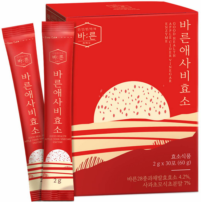 건강한약속바른 애사비효소 애플사이다비기너 브로멜라인 60g, 1개, 30회분