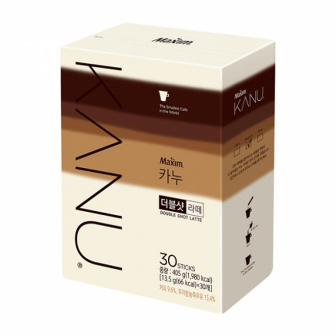 카누 더블샷 라떼 30Tx1개+사은품, 13.5g, 1개, 30개입