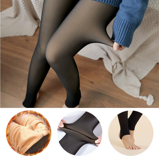 올라이프지 1+1 골프 기모 착시 스타킹 유발 무발 융털 타이즈 레깅스