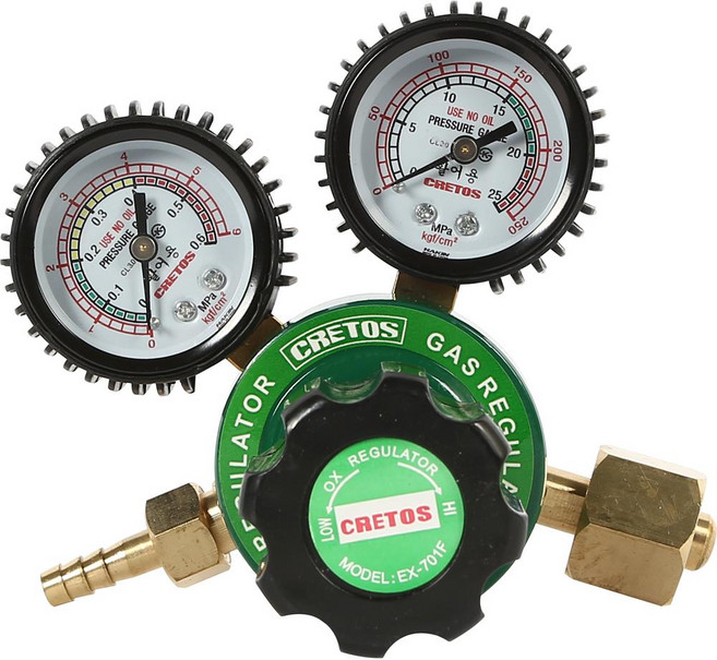 크레토스 활어용조정기 산소조정기 게이지 EX-701F, 1개
