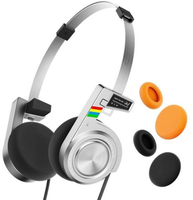 iKF R3 클래식 레트로 무선 헤드폰 빈티지 디자인 볼륨 조절 60시간 재생 시간 소음 차단 마이크 포함 80년대 90년대 실버, Silvery, 은색