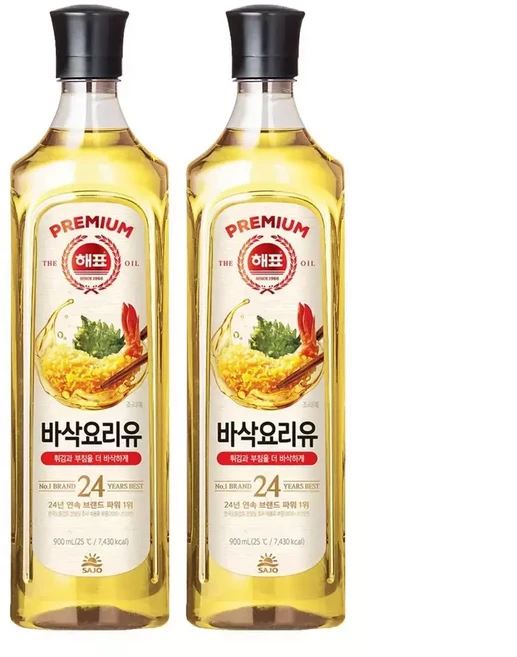 (1+2) 해표 바삭 요리유 900ml 2개 3Set, 1개
