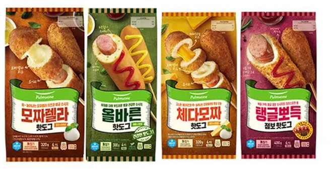 풀무원 핫도그 (올바른 75g 4개+모짜렐라 80g 4개+탱글뽀득 100g 4개+체다모짜 80g 4개), 1세트, 1.34kg