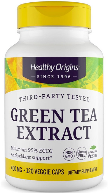 Healthy Origins 綠茶萃取物 400mg 素食膠囊, 1個, 120錠
