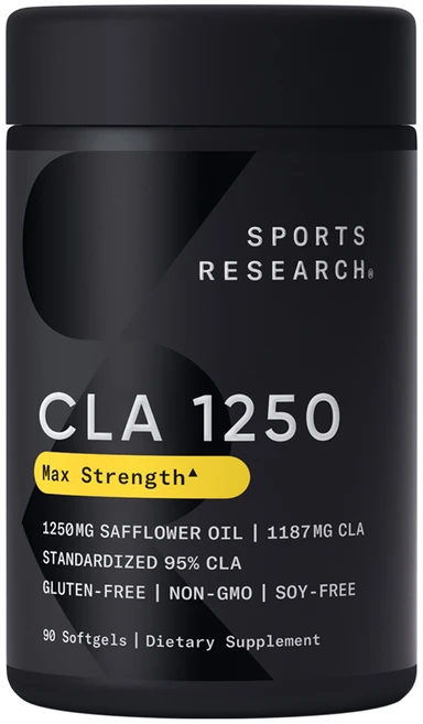 스포츠리서치 맥스 포텐시 95% CLA 1250mg 소프트젤, 90정, 1개 - 쿠팡