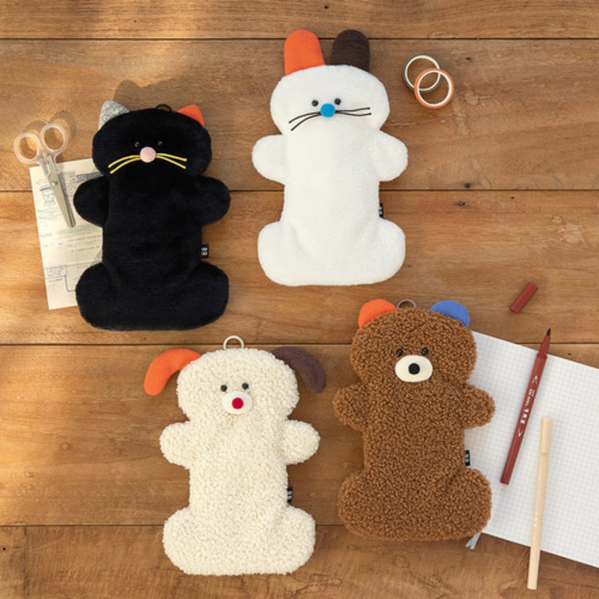 로마네 Brunch Brother 플러피 필통, 곰곰, 1개