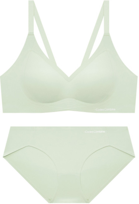 코데즈컴바인 이너웨어 파워볼륨 심리스 노와이어 브라팬티 세트_라이트민트 CFWBR346LKH_PT346LKH