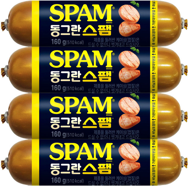 스팸 동그란스팸, 4개, 160g