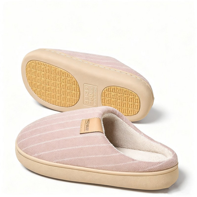 무음 미끄럼 방지 슬리퍼 남녀 겨울 실내 키높이 기모 면 슬리퍼 Y-27277