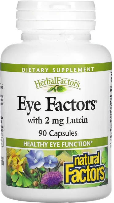 Natural Factors Eye Factors 루테인 2mg 함유 캡슐 90정, NaturalFactorsEyeFactors루테인2mg, 1개 - 쿠팡