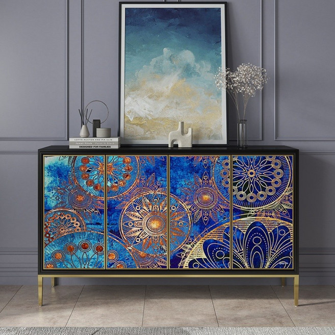 나비장 입구 현관 장식장 엔틱, 기본, 타입1-150x40x90cm 4도어