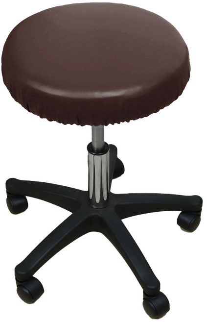 하늬통상 PU 원형 가죽 의자커버, 브라운, 1개