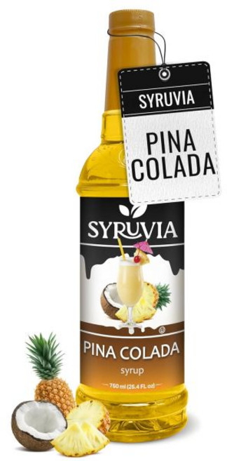 SYRUVIA 오일 에센스 향료 시루비아 커피 시럽 피스타치오 맛 음료 및 디저트용 25.4액량 온스, 피나 콜라다, 25.4 플 오즈 (1개 팩)