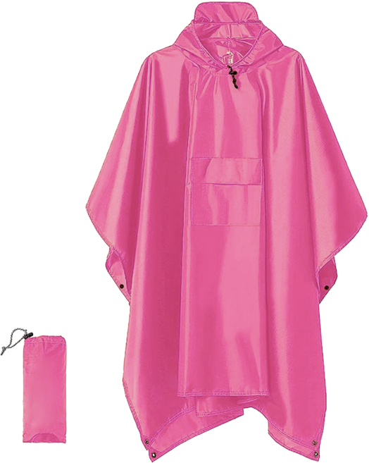 판초 우의 우비 레인코트, 판초우의_핑크, 1개