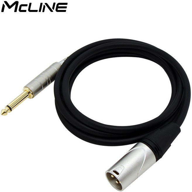 모노 5.5 (6.3) - 캐논 XLR 변환케이블 앰프 스피커 믹서 오디오 연결선 음향 잭, MC-HA24 모노55숫-캐논숫 10M, 1개
