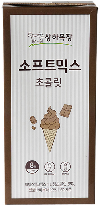 매일 상하목장 소프트믹스 초콜릿 1L 아이스박스무료포장 및, 1개