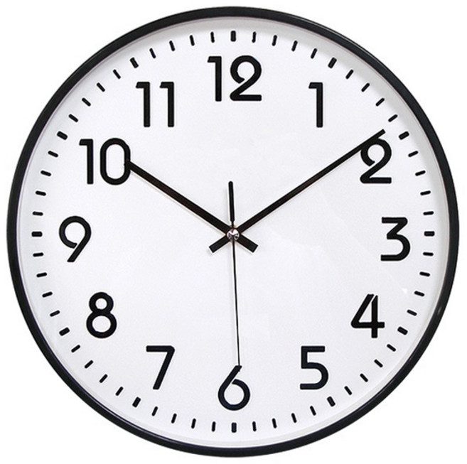 [JEIL] 국산 입체 무소음 벽시계 6종 / 파스텔컬러 심플벽시계 집들이선물 개업선물 학교벽시계 사무실시계 우체국소포발송, 입체30cm_블랙