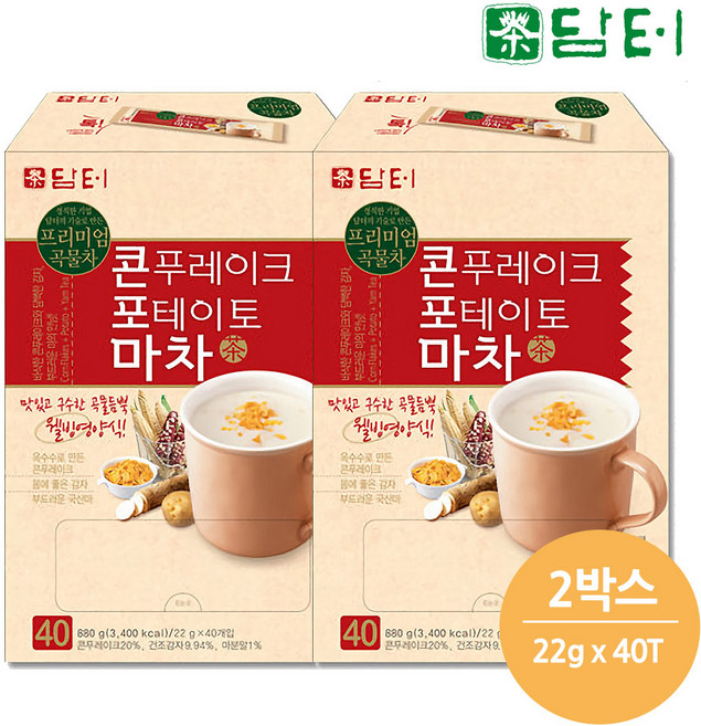 담터 콘푸레이크 포테이토 마차, 22g, 40개입, 2개