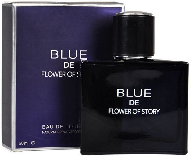 蔚藍香水 男性淡香水 約會果香花香香水 50ml, 1個, 藍