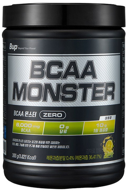 BUP EAA몬스터 레몬에이드 아미노산 헬스보충제, 1개, 250g