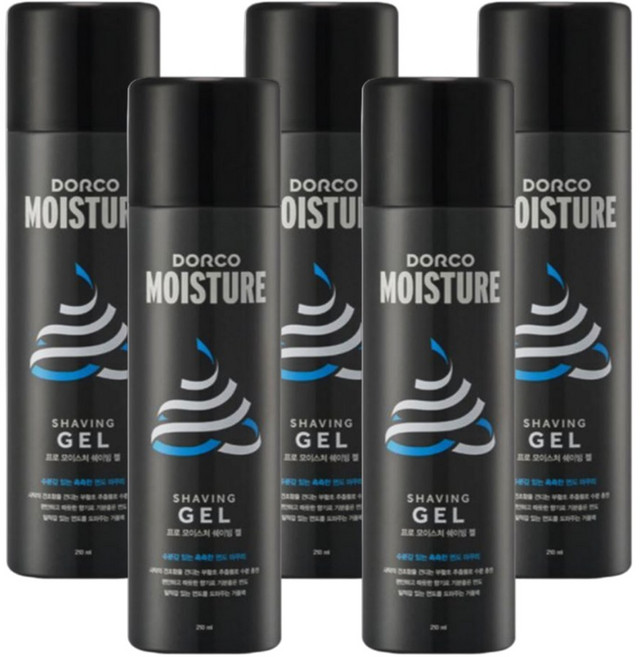 도루코 프로 모이스처 쉐이빙 젤, 5개, 210ml