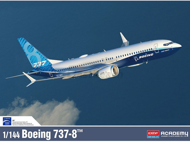 아카데미과학 1/144 보잉 B737-8 민항기 여객기 12646 비행기 조립식 모형 프라모델, 1개