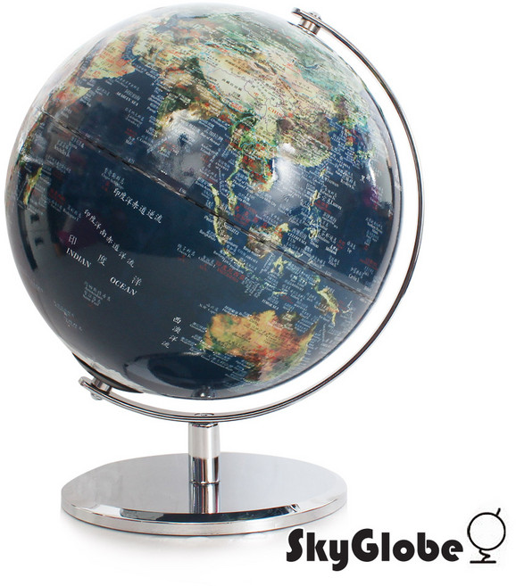 SkyGlobe地球儀 清晰地圖標示 探索世界地理 提升居家品味裝飾擺設, 衛星色