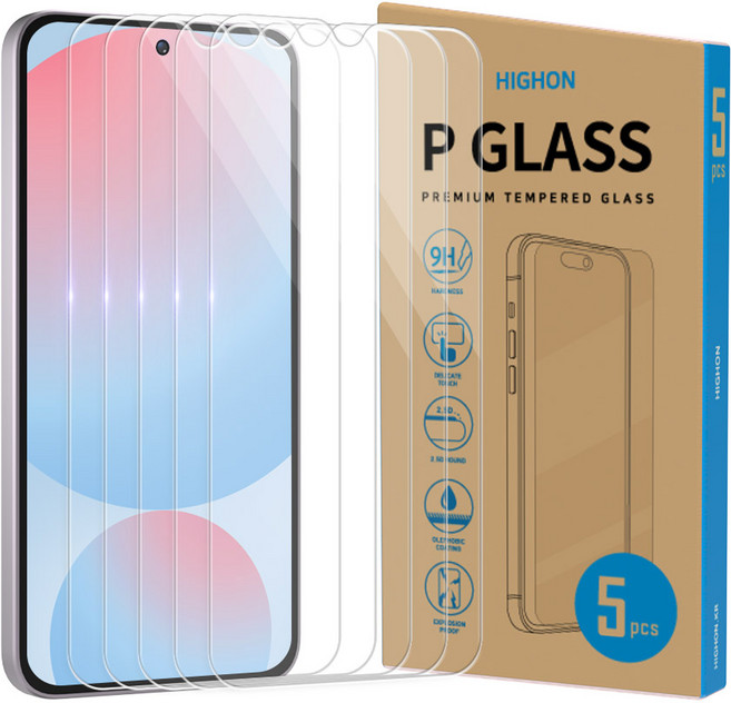 하이온 갤럭시 S24FE P글라스 강화유리 액정보호 필름 5매