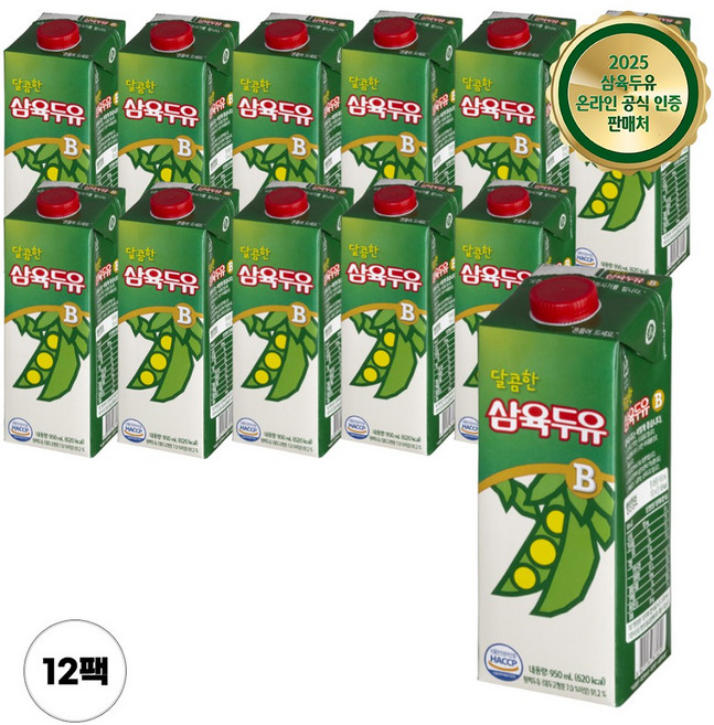 삼육 삼육두유 달콤한 B, 950ml, 12개