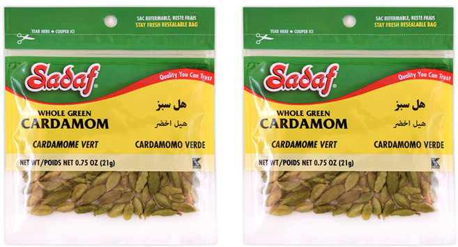 사다프 홀 그린 카르다몸, 21g, 2개