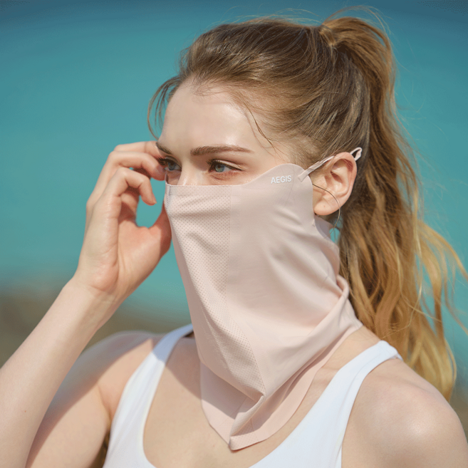 이지스 자외선차단 무봉제 마스크 (스포츠 Sports) 러닝, 핑크, 1개