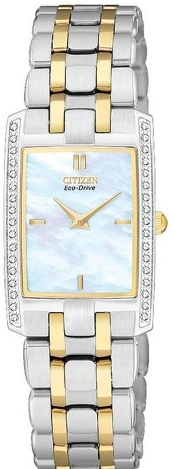 [Citizen] 시티즌 EG3174-53D 스틸레토 에코 드라이브 진주 문자판 다이아몬드 여성용 시계