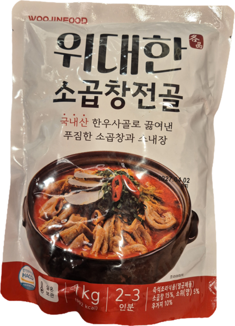 위대한 소곱창전골 소곱창과 소내장 우거지, 1개, 1kg