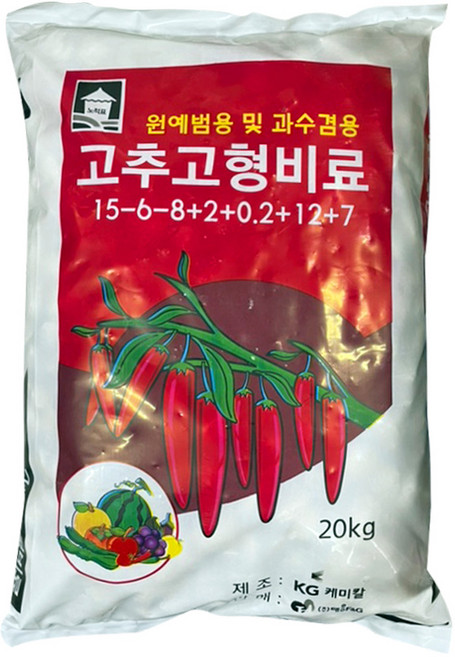 [우야플랜트샵] 고형복합비료 20kg 고추전용 웃거름 추비 고형비료, 없음, 1개