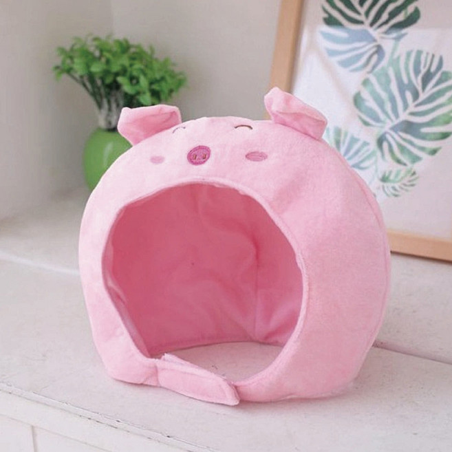 파티팡 큐티 후드모자 아기돼지, 핑크, 1개