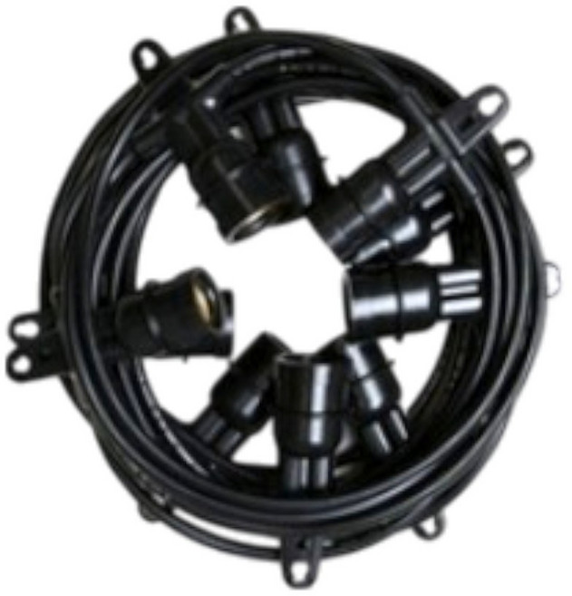 국산제작 신성전기 전등선 E26 소켓 파티라이팅 10M 15M 20M 25M 야외조명, 흑색, 1개