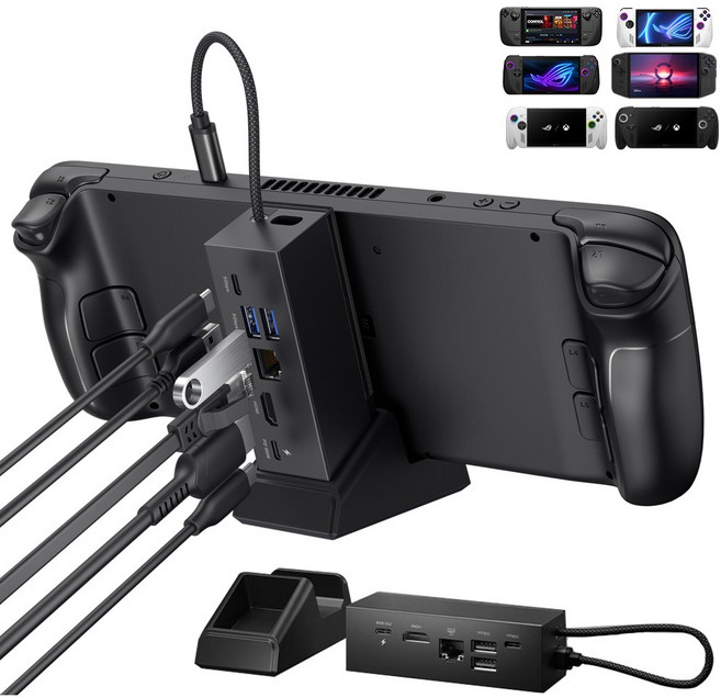 스팀덱 독 모듈러 도킹스테이션 JSAUX ROG XBOX ALLY 리전고 UMPC, 1개